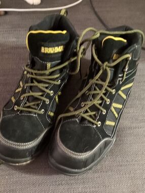 Brahma Slip Resistant  Black and Yellow Men's Work Boots